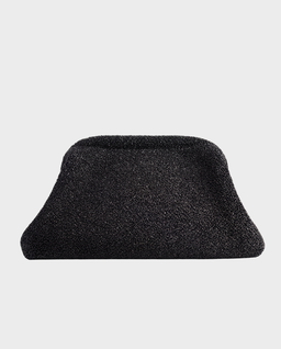 Czarna torebka do ręki Raffia Clutch - Image #0