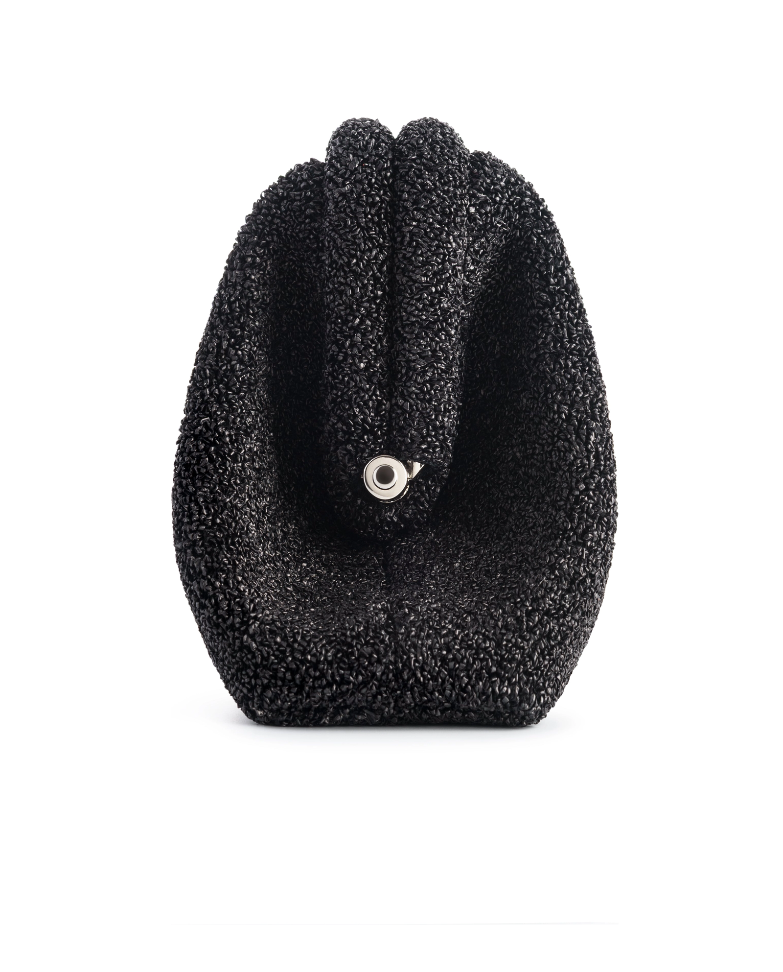 Czarna torebka do ręki Raffia Clutch - Image #1