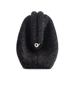 Czarna torebka do ręki Raffia Clutch - Image #1