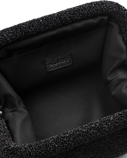 Czarna torebka do ręki Raffia Clutch - Image #2