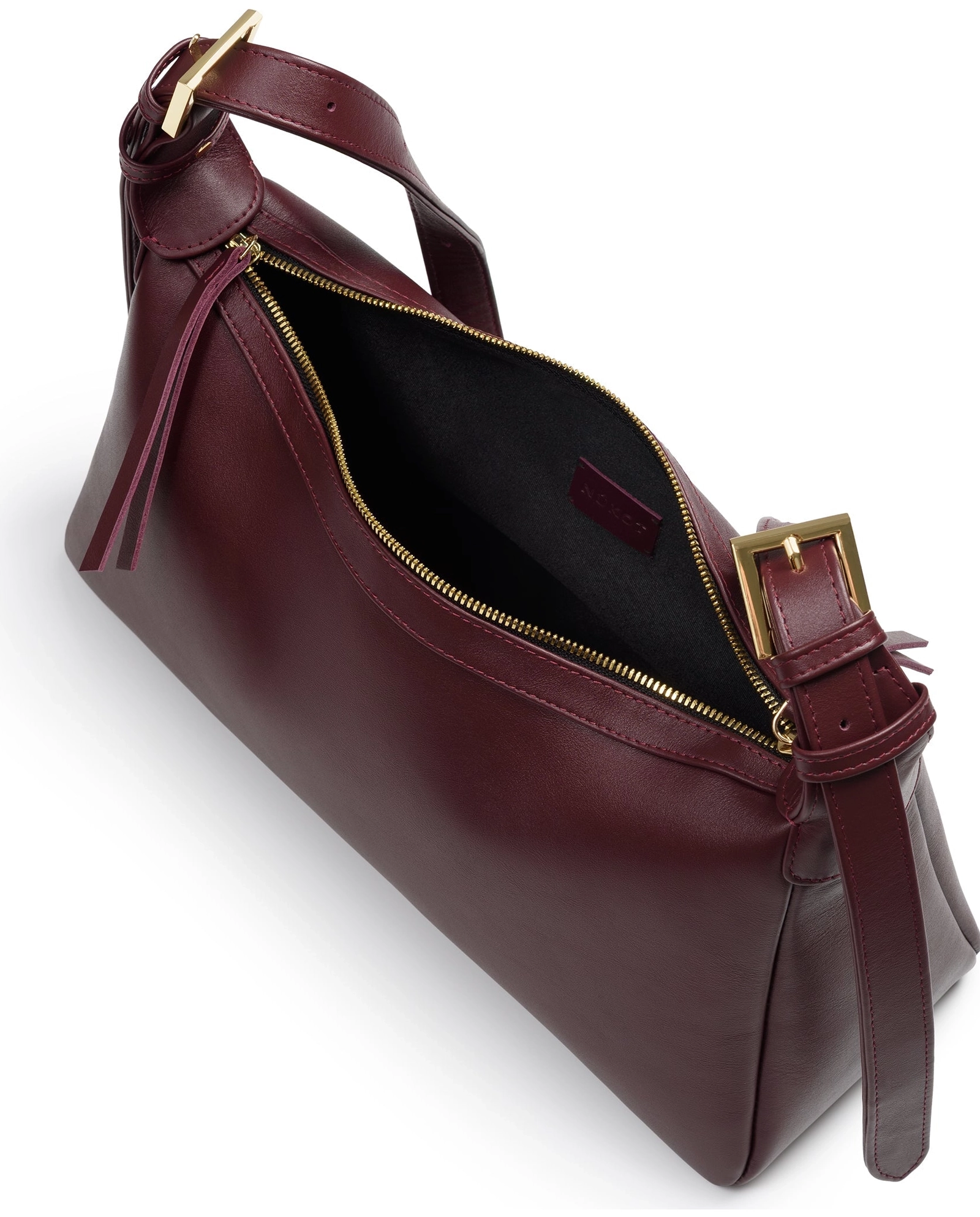 Bordowa torebka na ramię Anny Big - Image #3