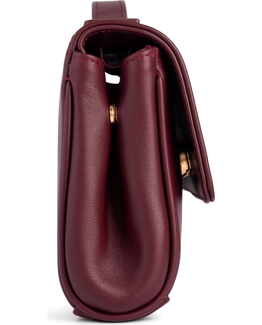 Bordowa torebka na ramię Baguette Flip - Image #5