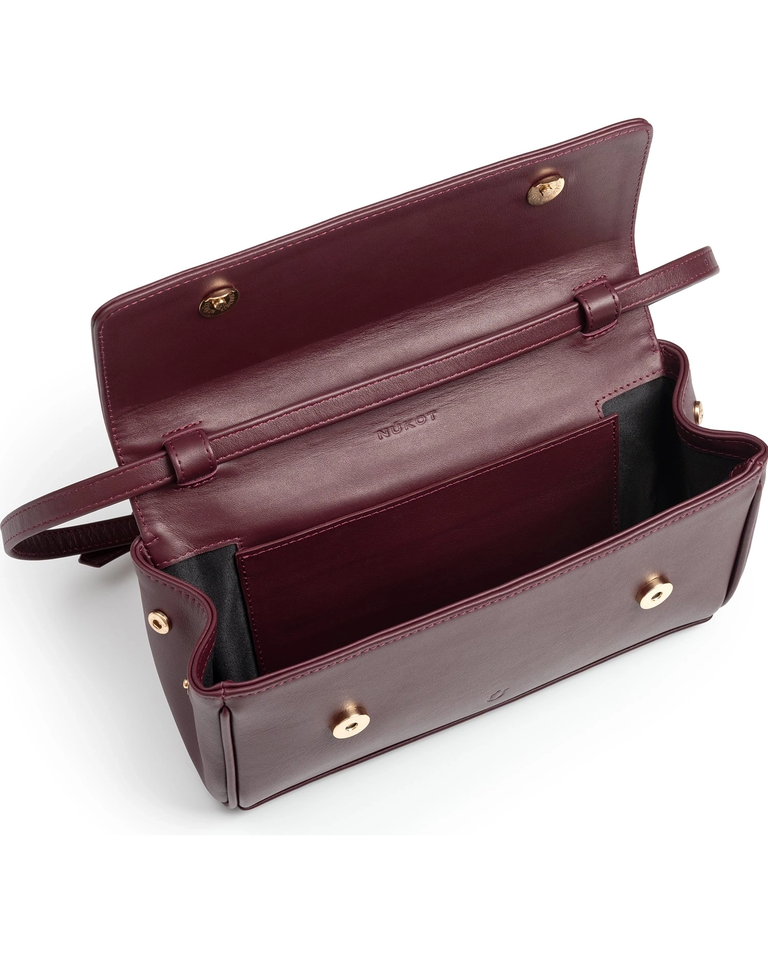 Bordowa torebka na ramię Baguette Flip - Image #6