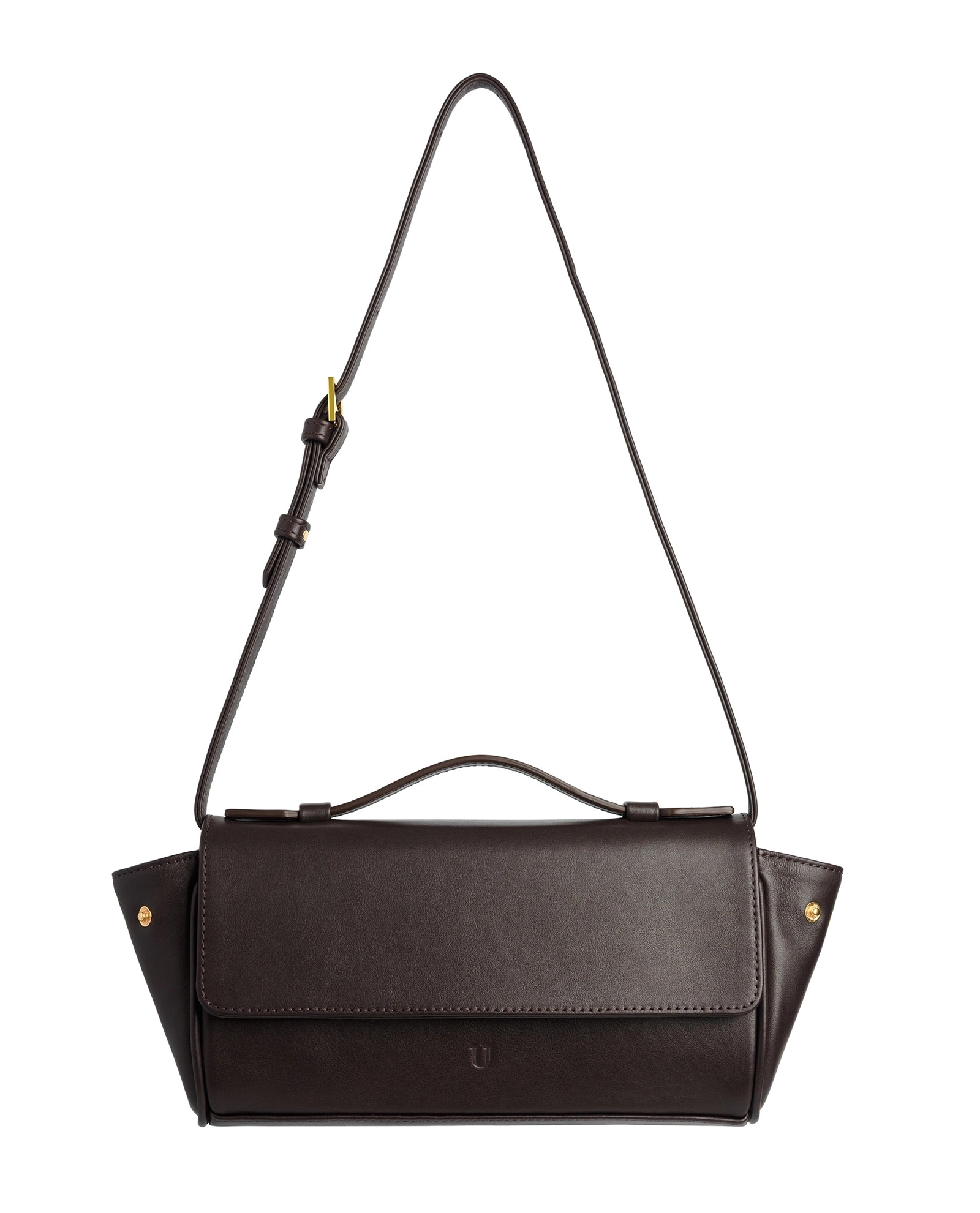 Brązowa torebka na ramię Baguette Flip - Image #1