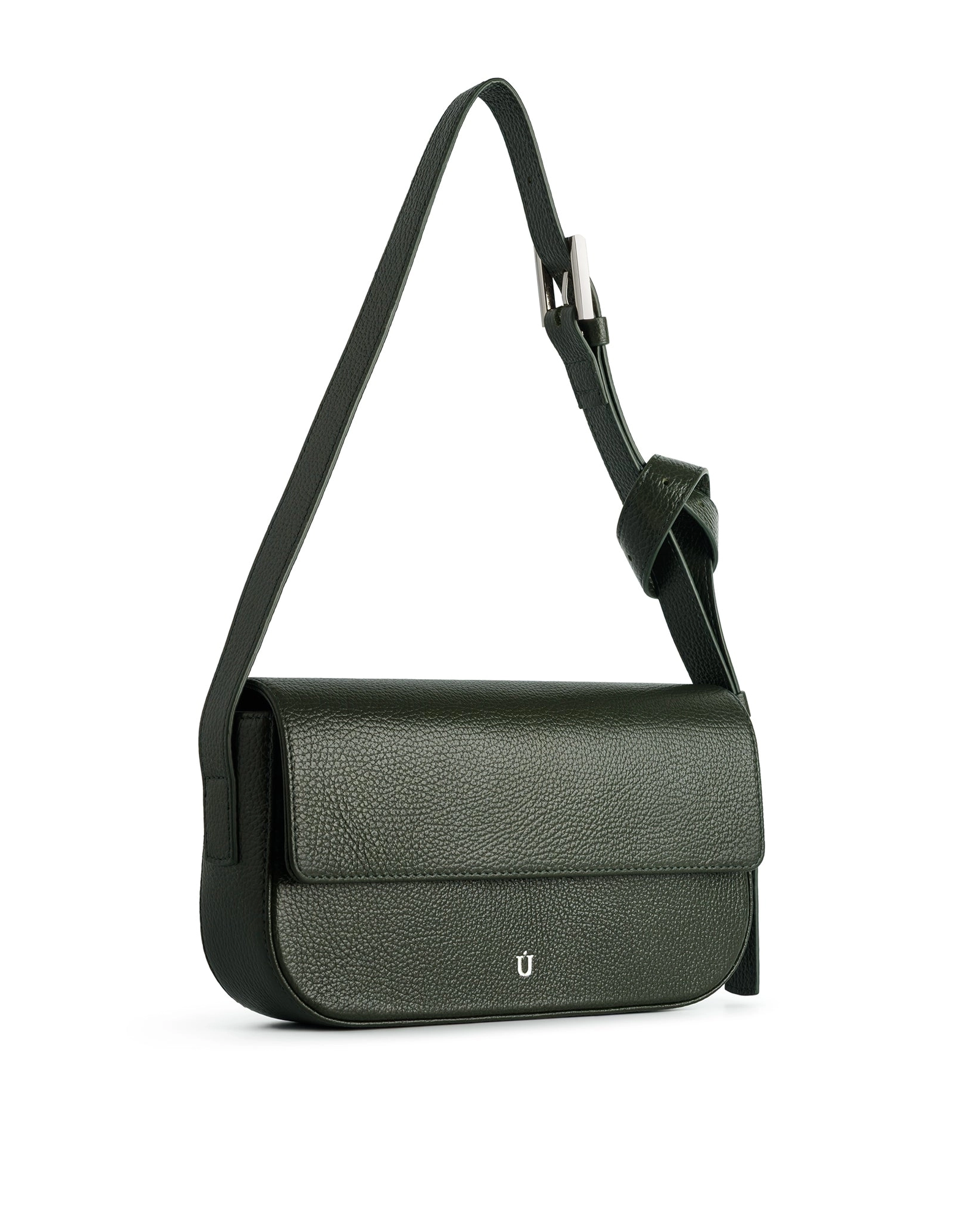 Ciemnozielona torebka na ramię Baguette - Image #1