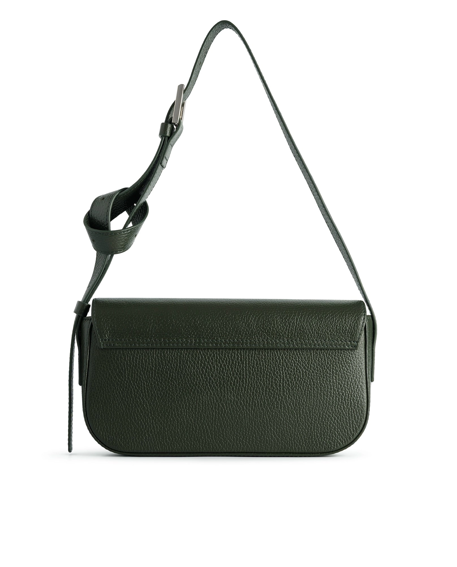 Ciemnozielona torebka na ramię Baguette - Image #2