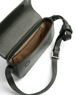 Ciemnozielona torebka na ramię Baguette - Image #3