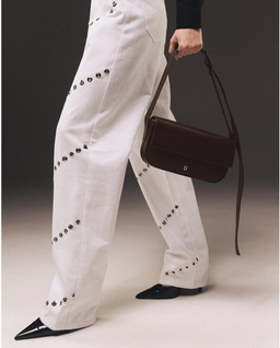 Brązowa torebka na ramię Baguette - Image #3