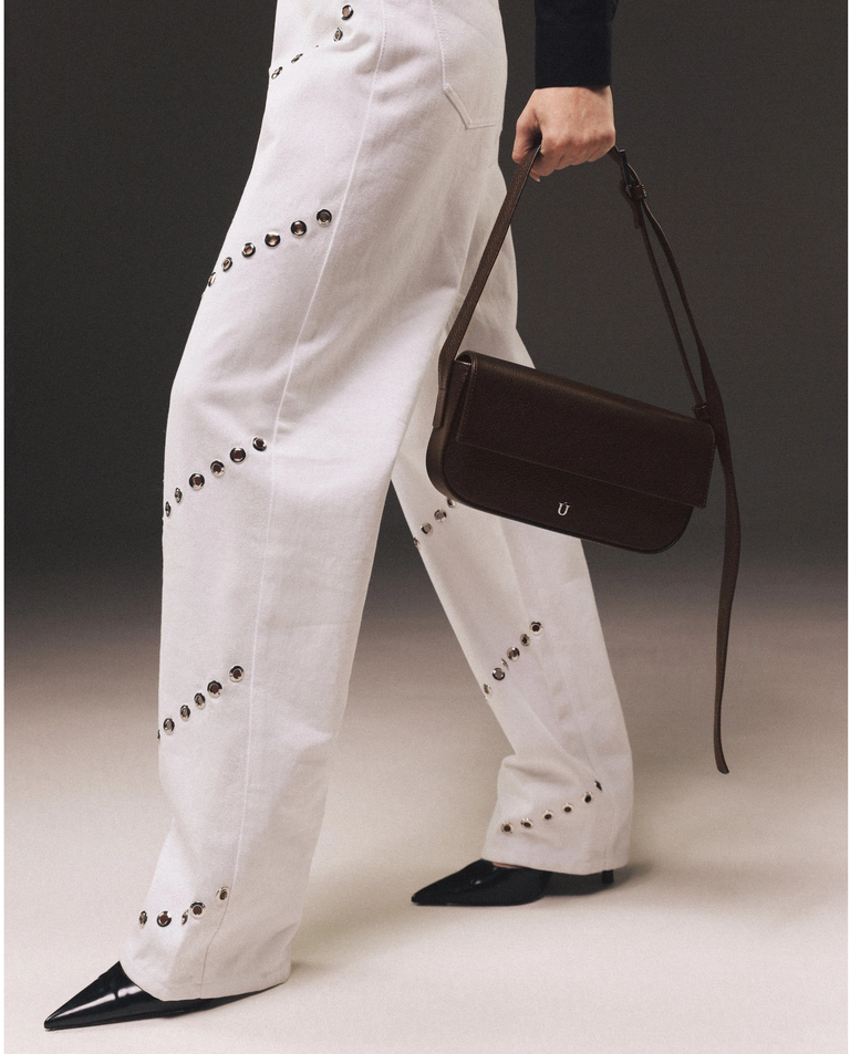 Brązowa torebka na ramię Baguette - Image #3