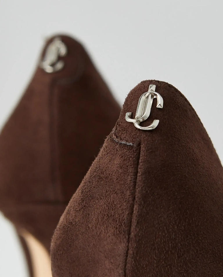 Brązowe zamszowe szpilki Love 85 - Image #3