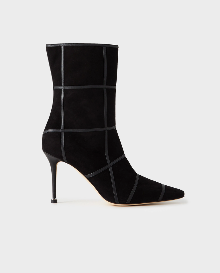 Czarne zamszowe botki Trulonapla 90