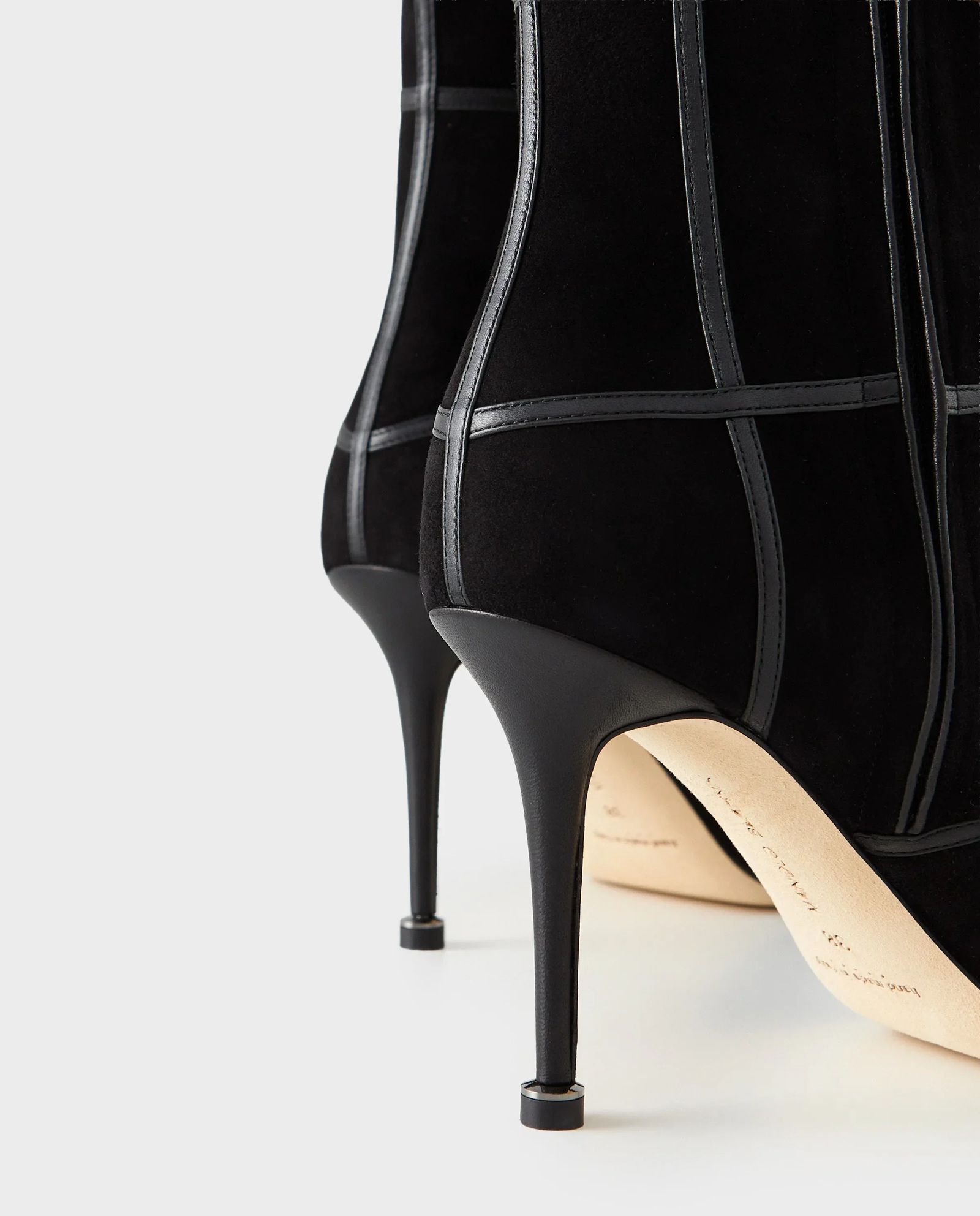 Czarne zamszowe botki Trulonapla 90 - Image #3