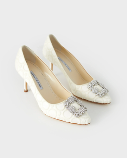 Kremowe szpilki Hangisi 70 - Image #2