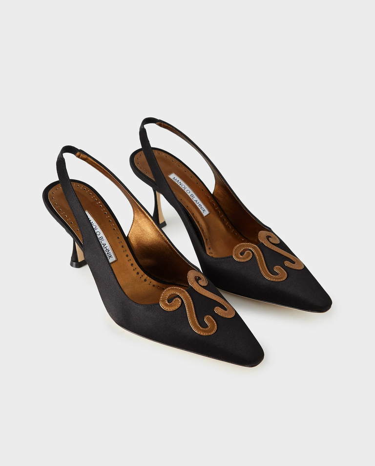 Czarne czółenka Durbar 70 - Image #2