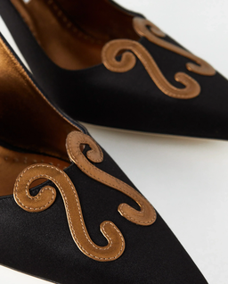 Czarne czółenka Durbar 70 - Image #4