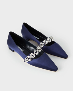 Granatowe czółenka Tamolflat - Image #2