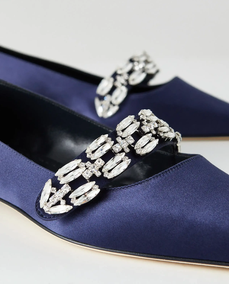 Granatowe czółenka Tamolflat - Image #4