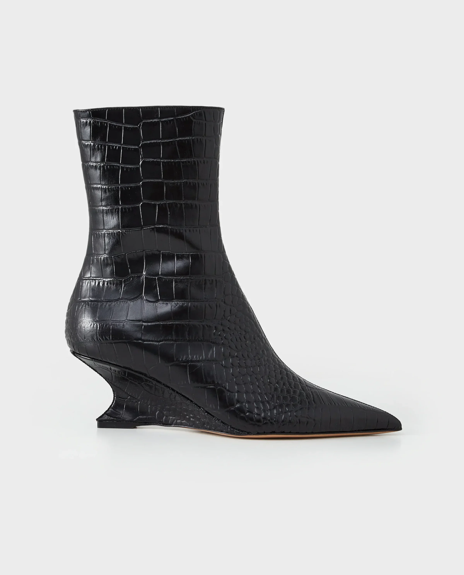 Botki z tłoczeniem skóry krokodyla Nina 50 - Image #0