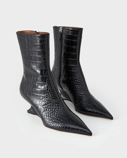 Botki z tłoczeniem skóry krokodyla Nina 50 - Image #1
