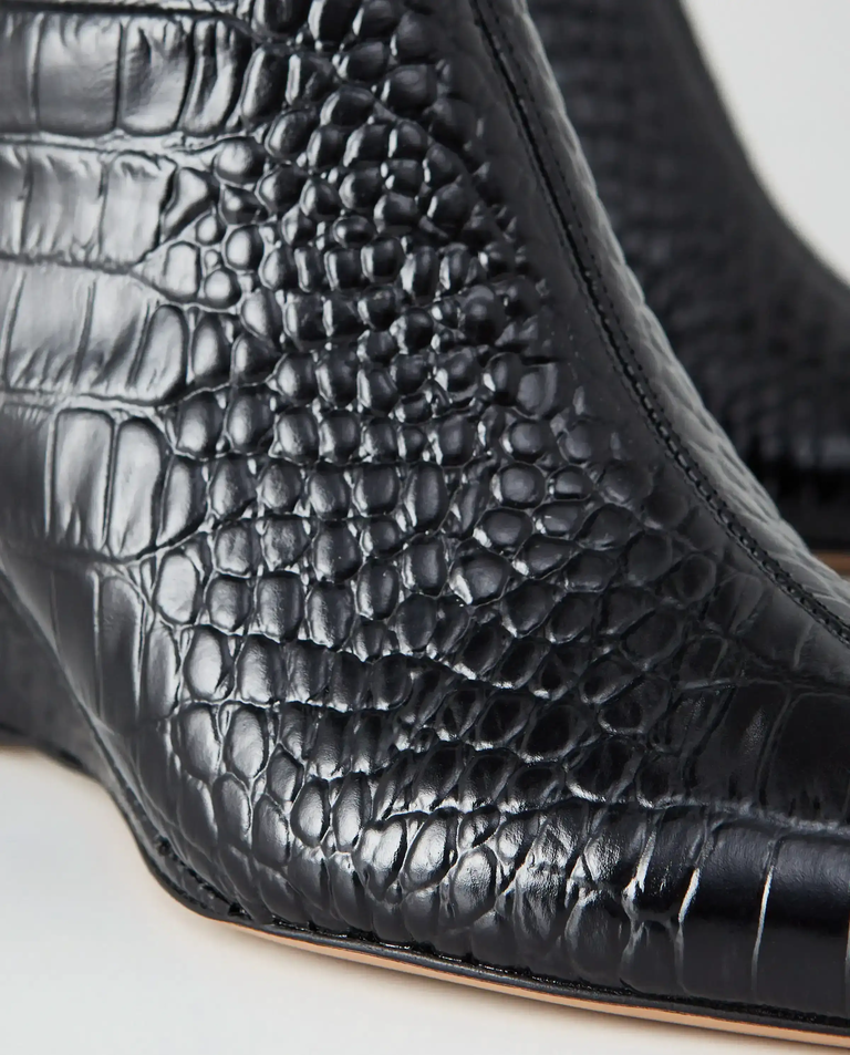 Botki z tłoczeniem skóry krokodyla Nina 50 - Image #3