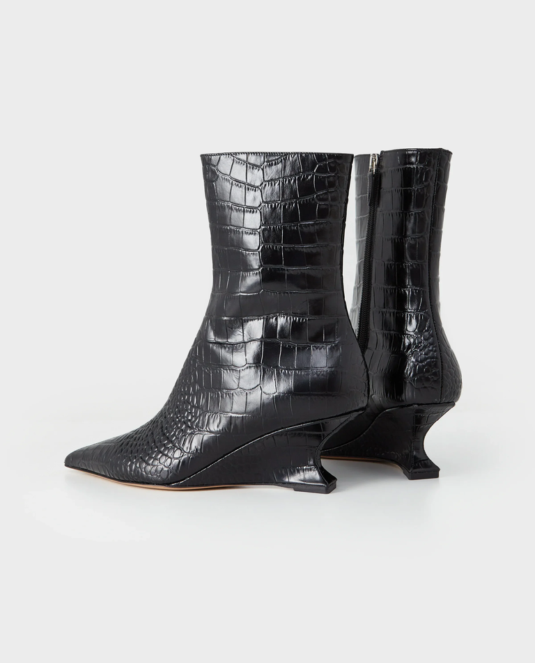 Botki z tłoczeniem skóry krokodyla Nina 50 - Image #2