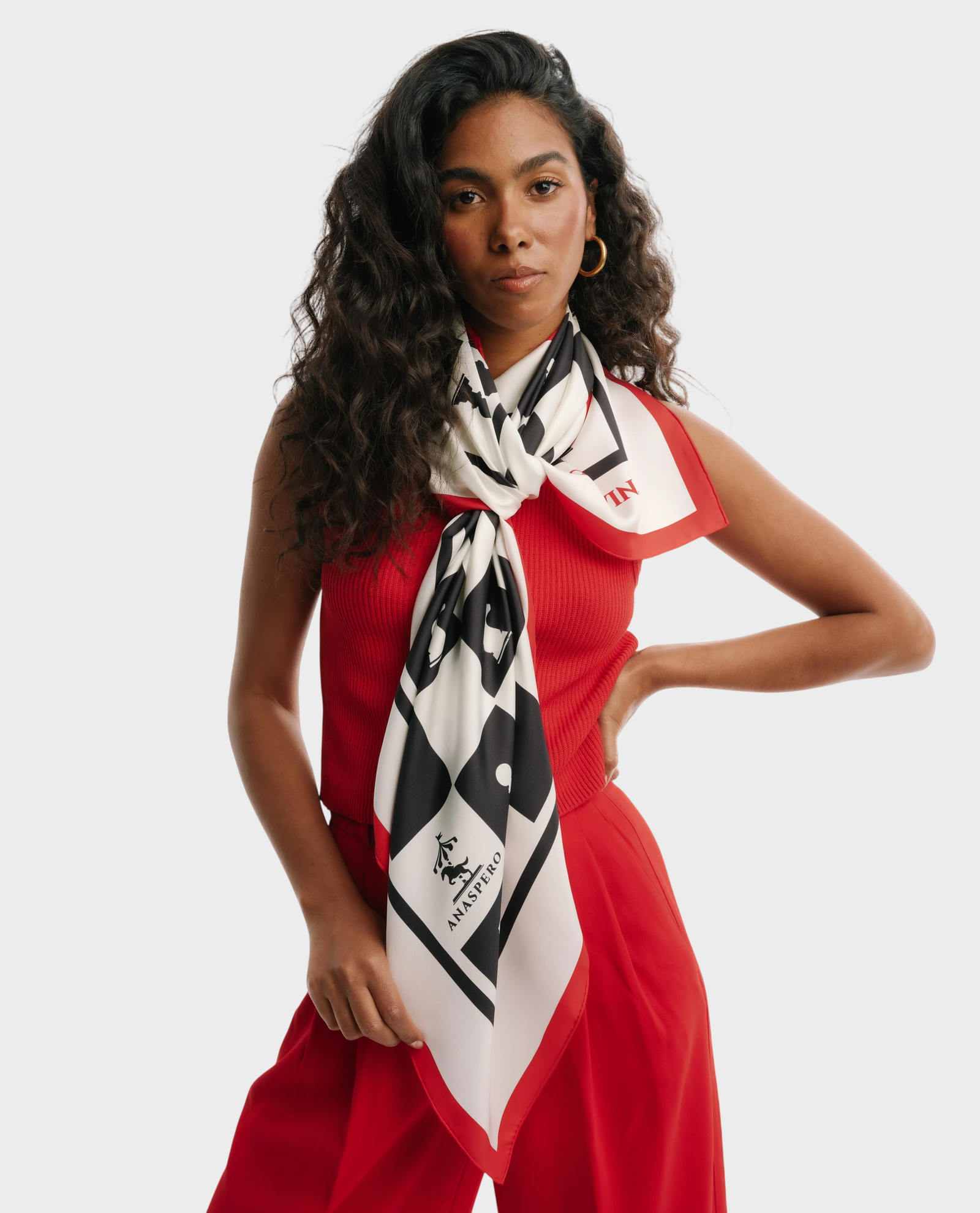 Jedwabna apaszka Chessboard - Image #1