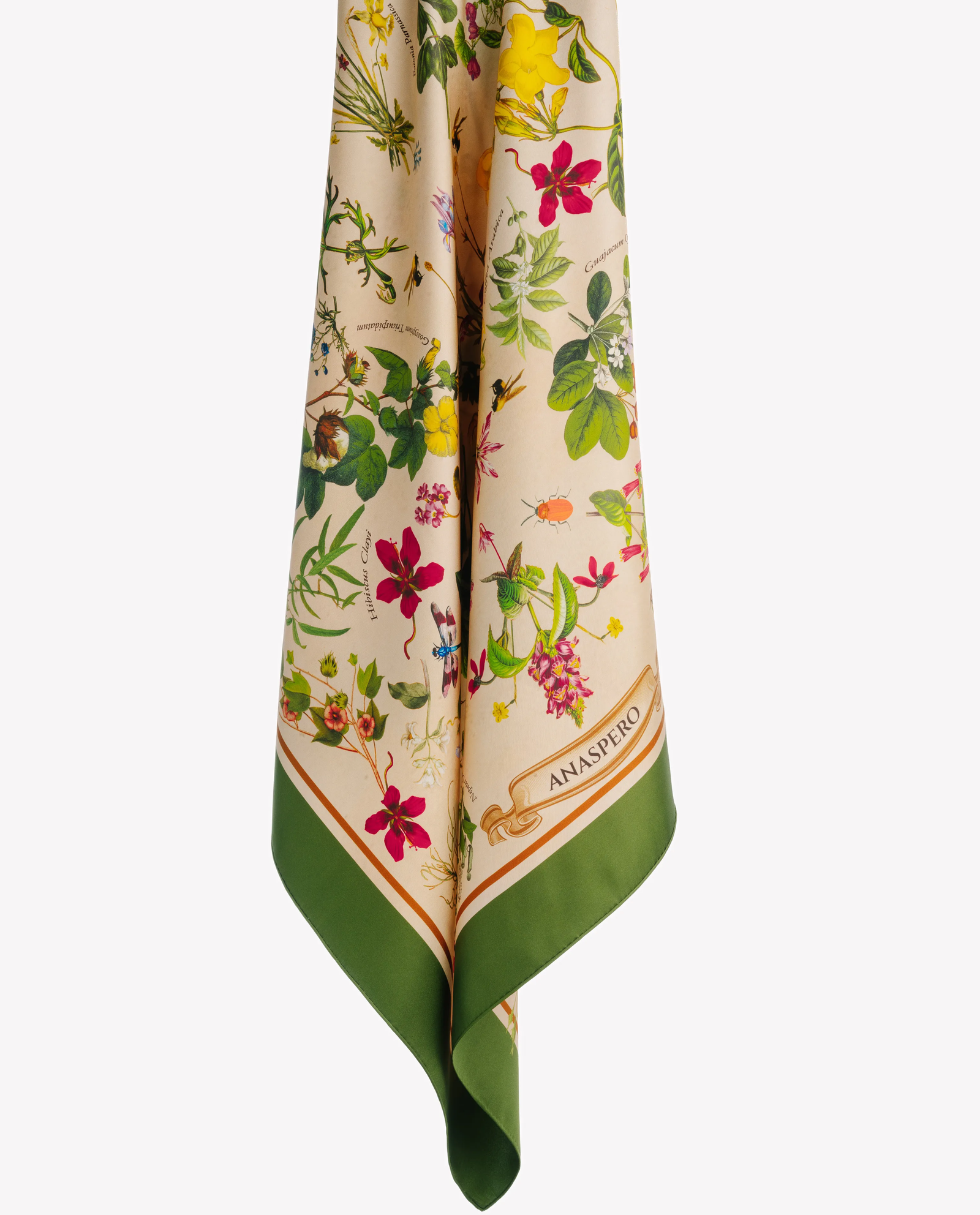 Jedwabna apaszka Botanic Green - Image #4