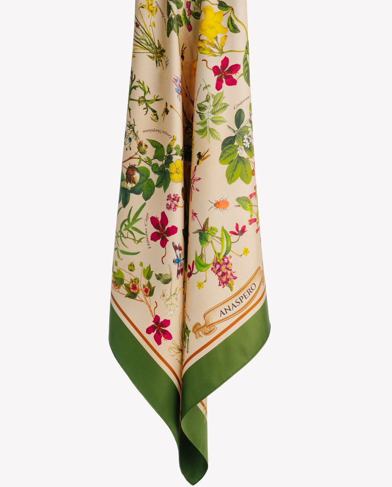 Jedwabna apaszka Botanic Green - Image #4