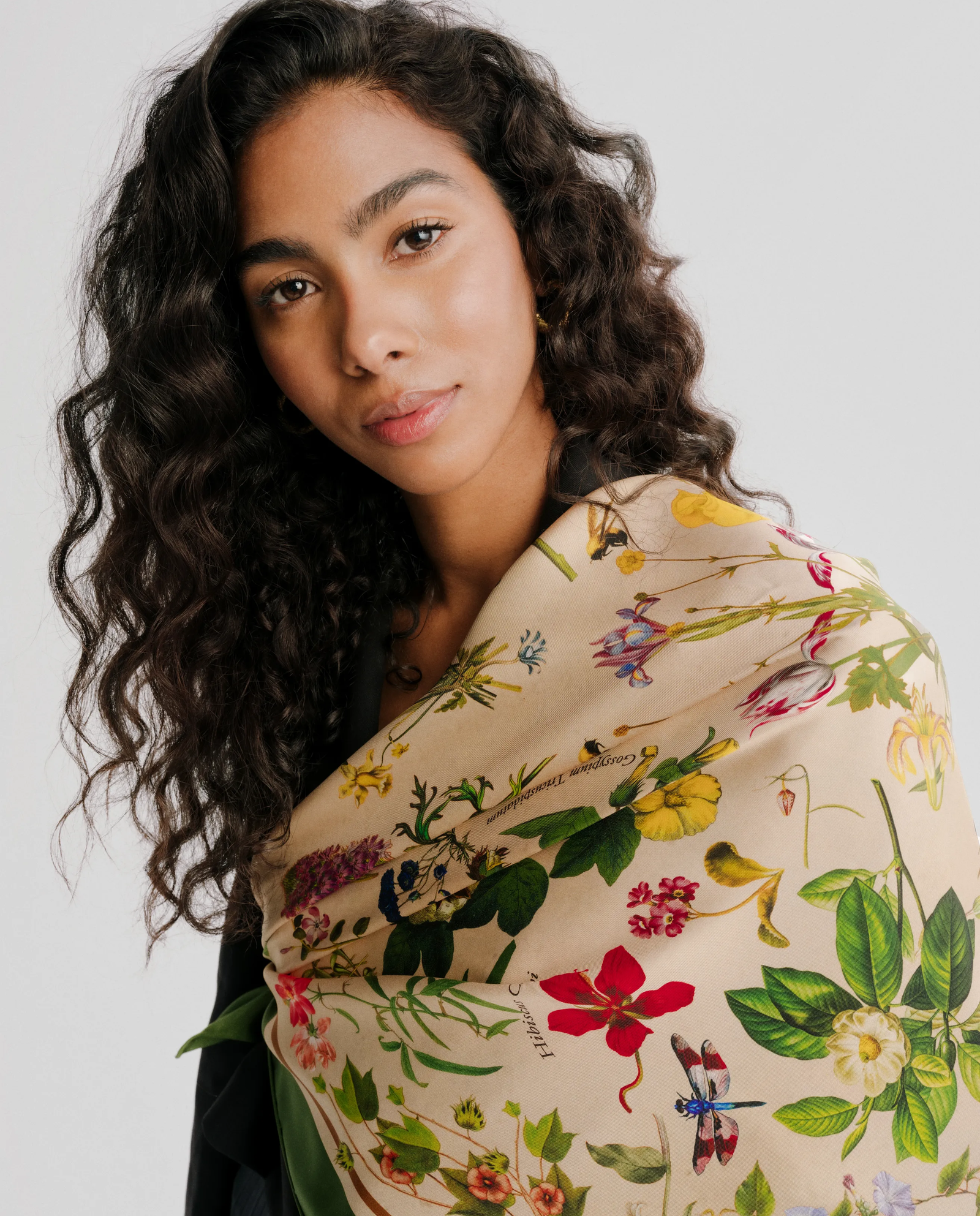 Jedwabna apaszka Botanic Green - Image #6