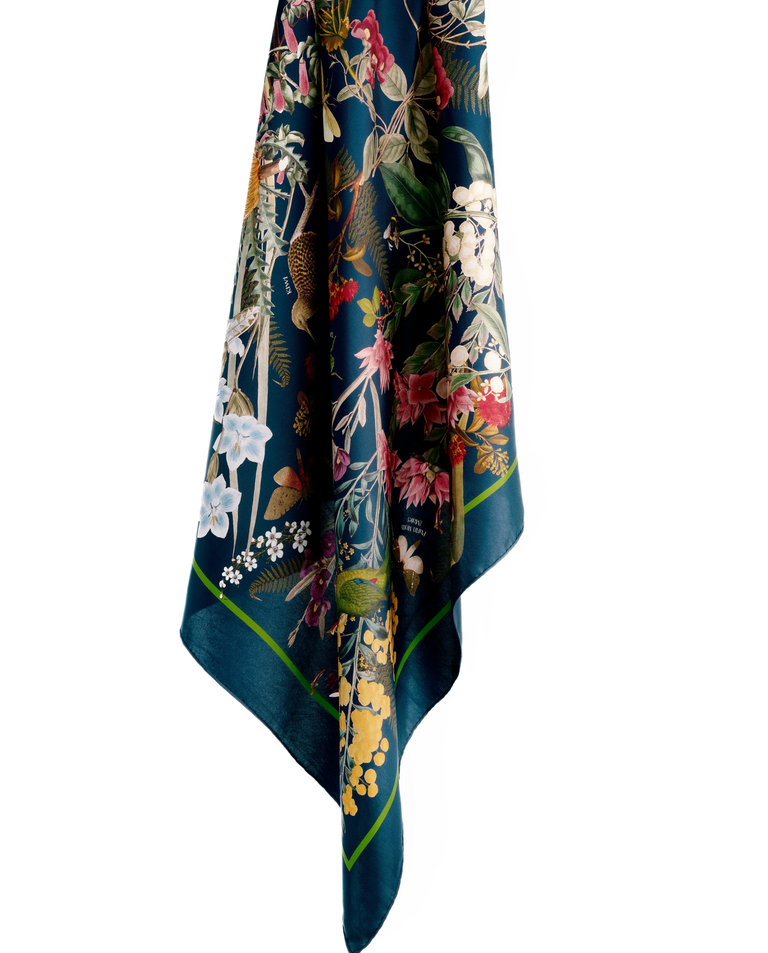 Jedwabna apaszka Endemic Navy - Image #3