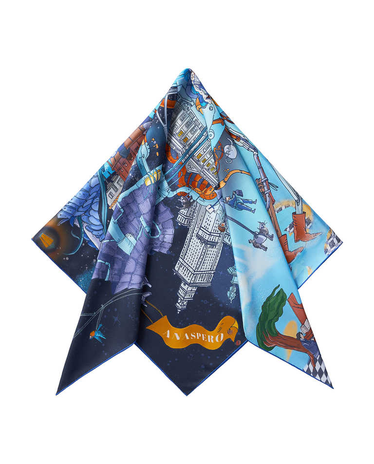 Jedwabna apaszka Warsaw by night - Image #2