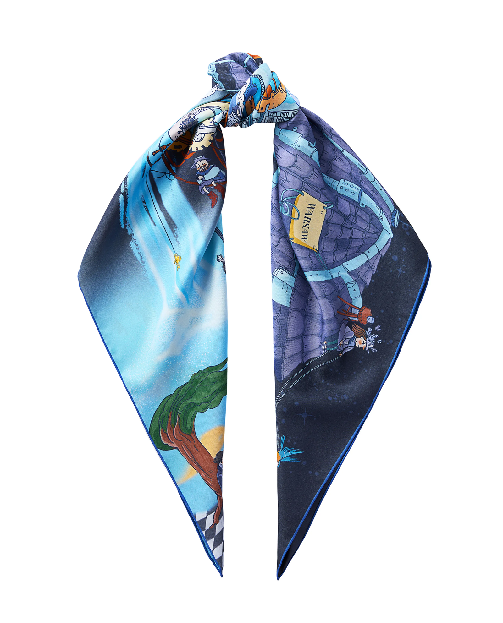 Jedwabna apaszka Warsaw by night - Image #4