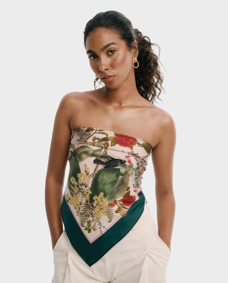 Jedwabna apaszka Endemic Teal