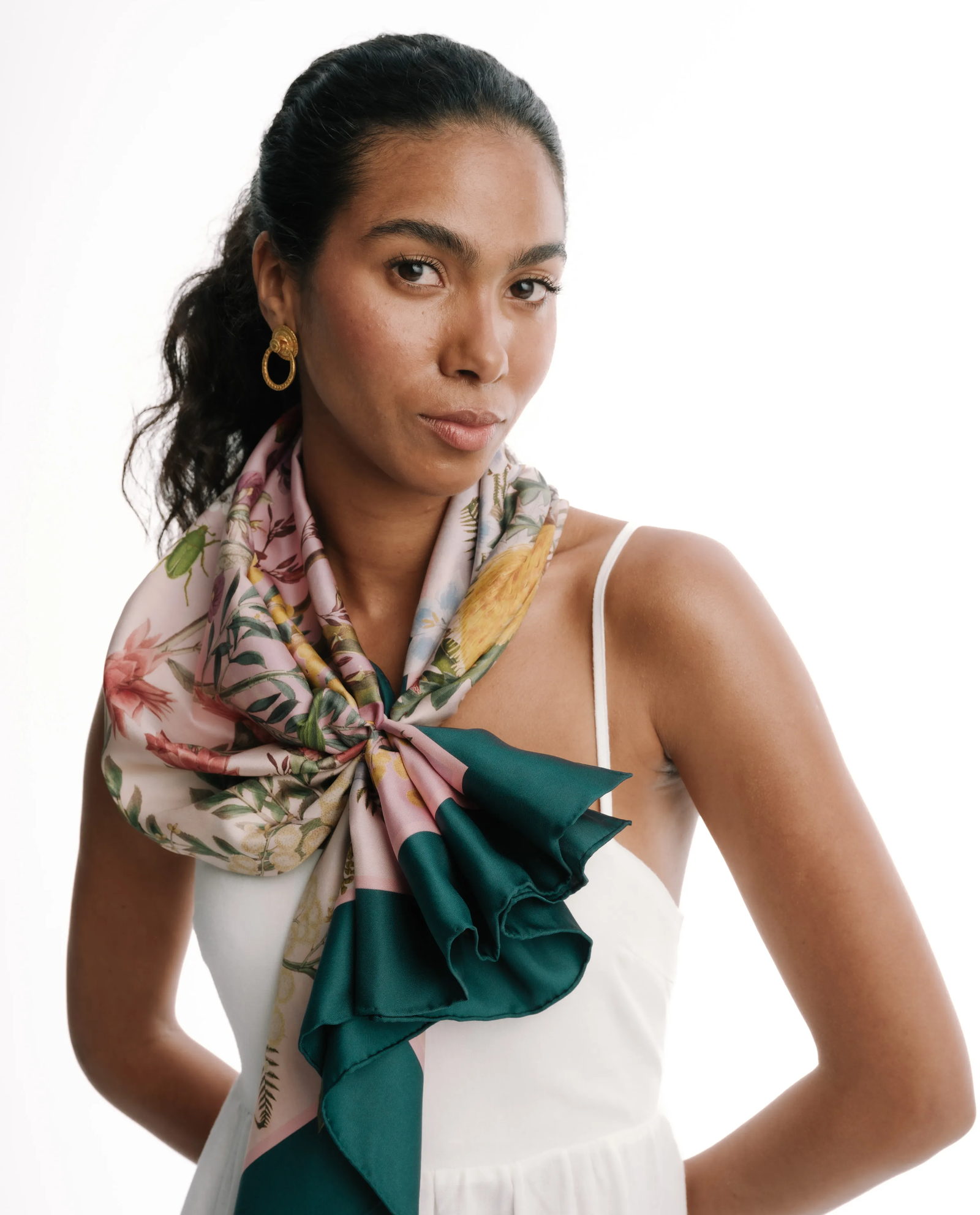 Jedwabna apaszka Endemic Teal - Image #2