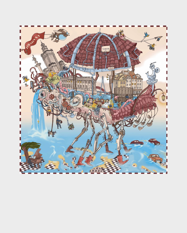 Jedwabna apaszka Warsaw - Image #0