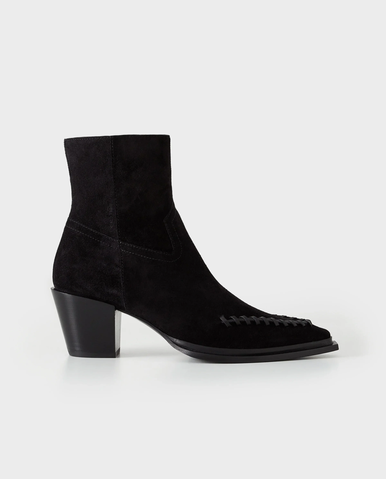 Czarne zamszowe botki Cece 60