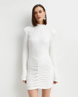 Biała cekinowa sukienka mini - Image #0