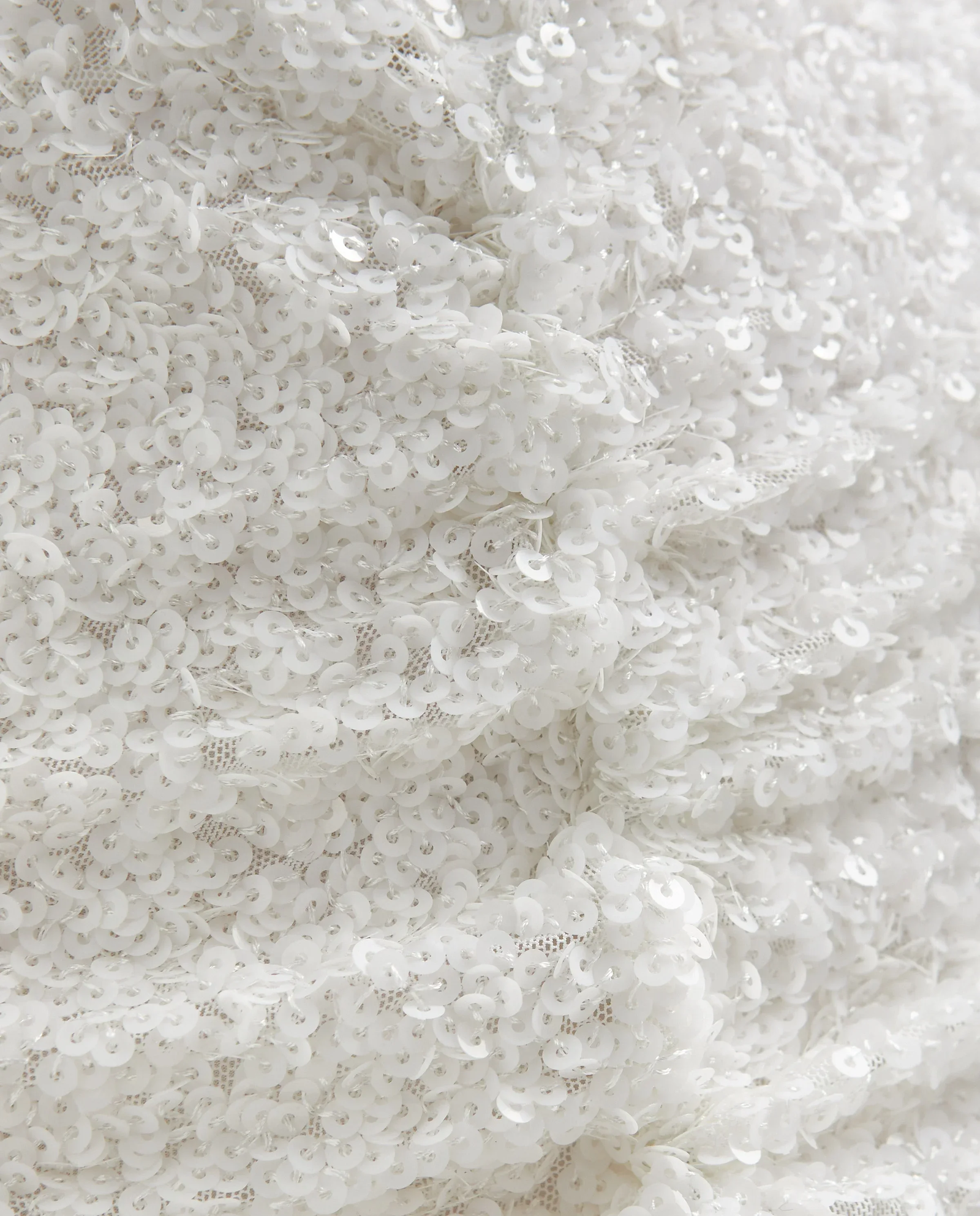 Biała cekinowa sukienka mini - Image #5