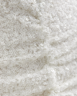 Biała cekinowa sukienka mini - Image #5