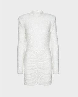 Biała cekinowa sukienka mini - Image #1