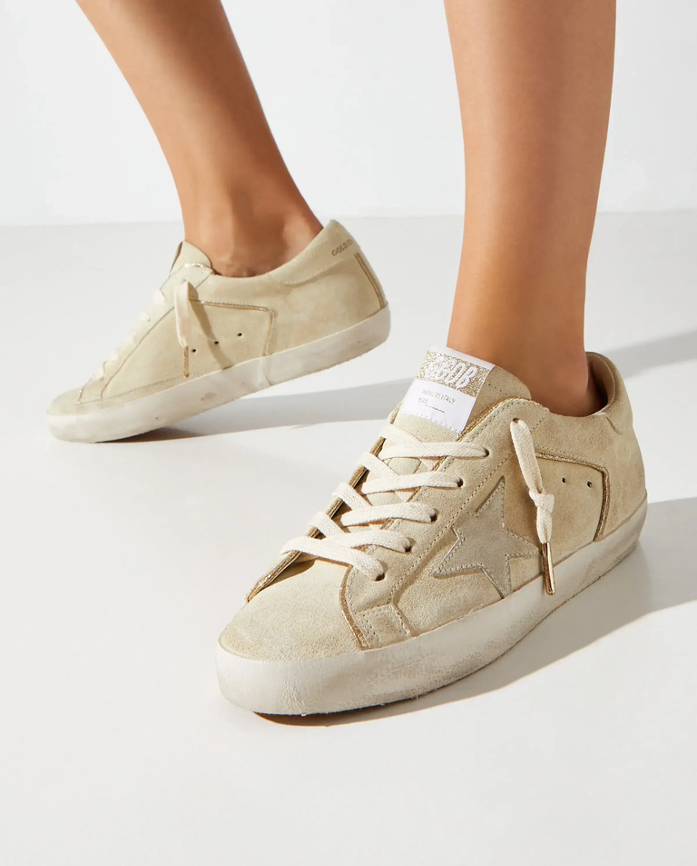 Jasnożółte sneakersy Super Star z logo