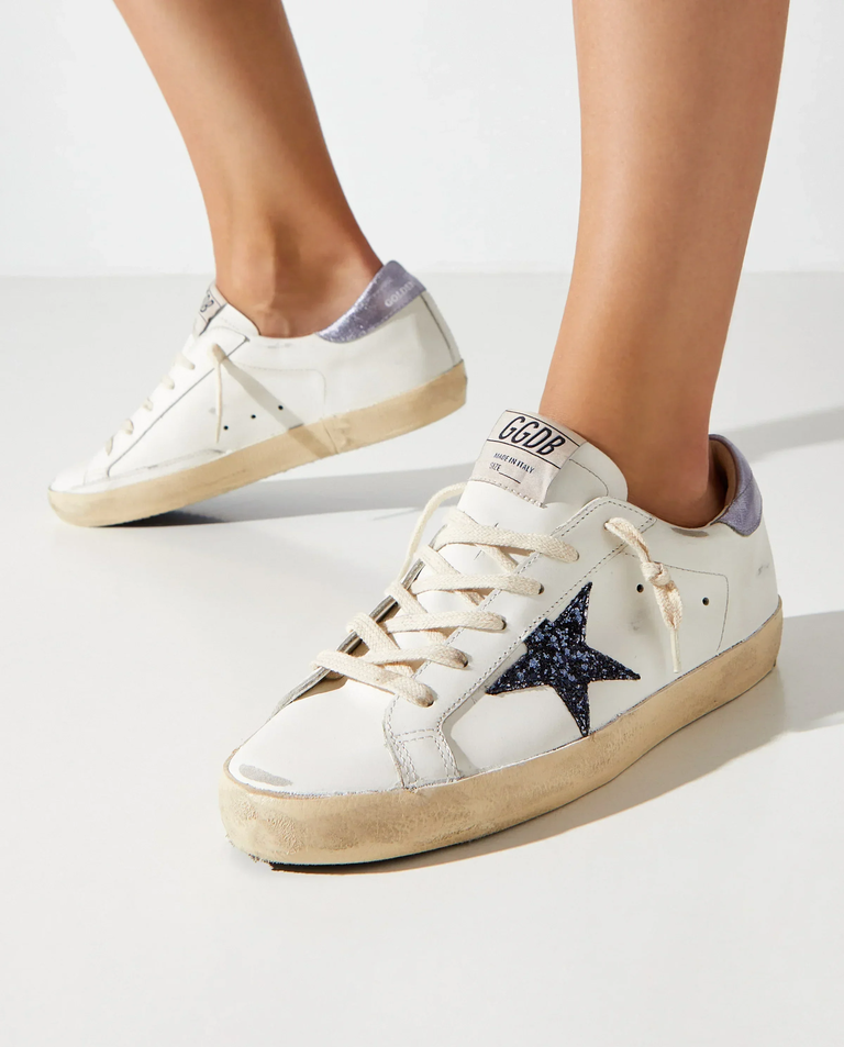 Białe sneakersy Super Star z gwiazdą