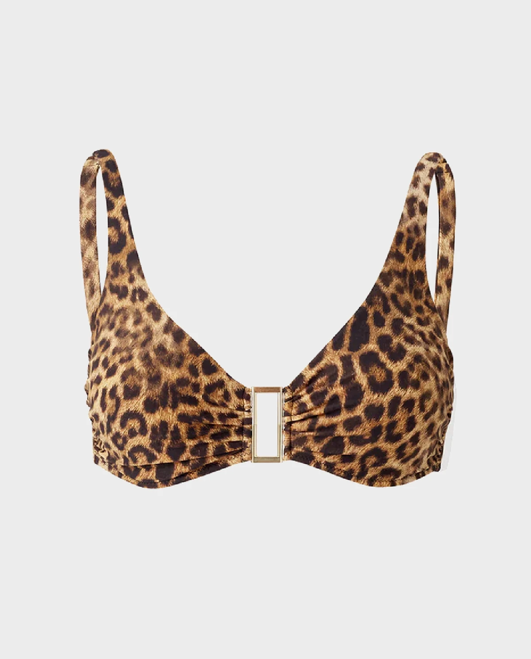 Top od bikini w cętki geparda Bel Air