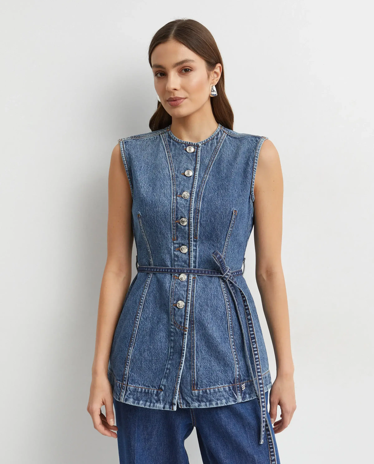 Jeansowa ciemnoniebieska bluzka