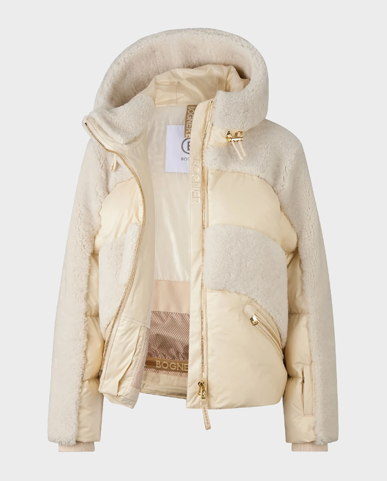 Kremowa kurtka narciarska Dana