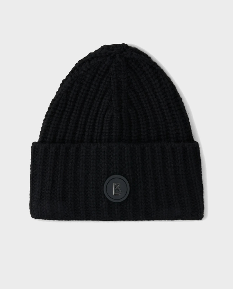 Czarna kaszmirowa czapka Kilian