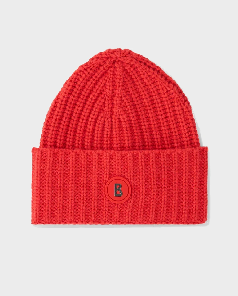 Czerwona kaszmirowa czapka Kilian