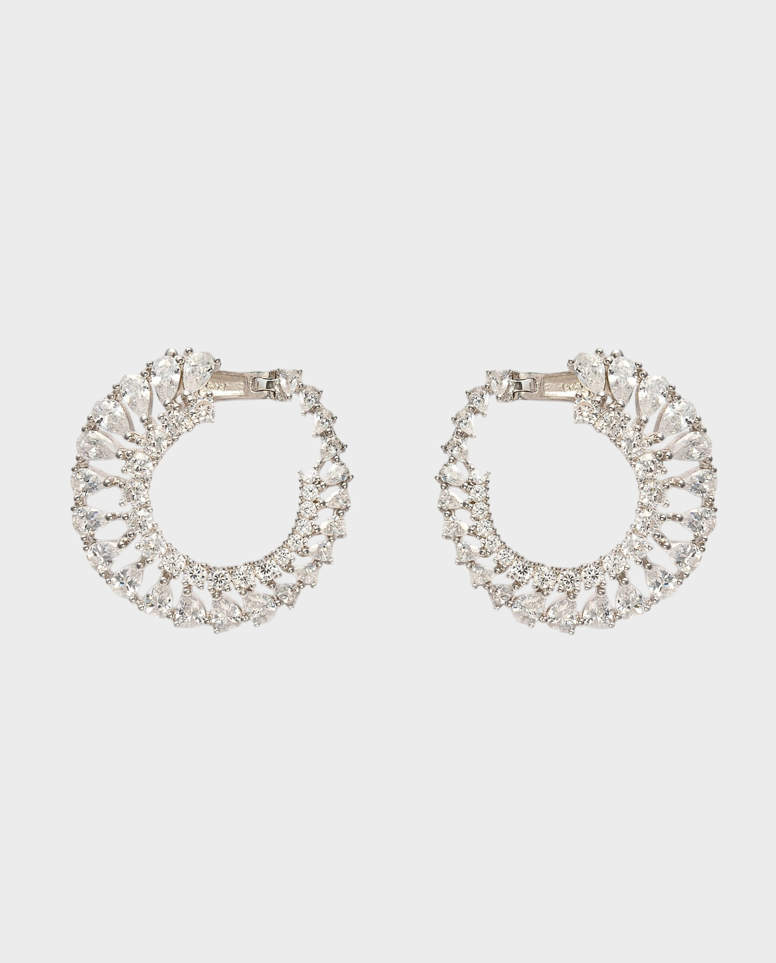 Okrągłe kolczyki z cyrkoniami Mia - Image #0