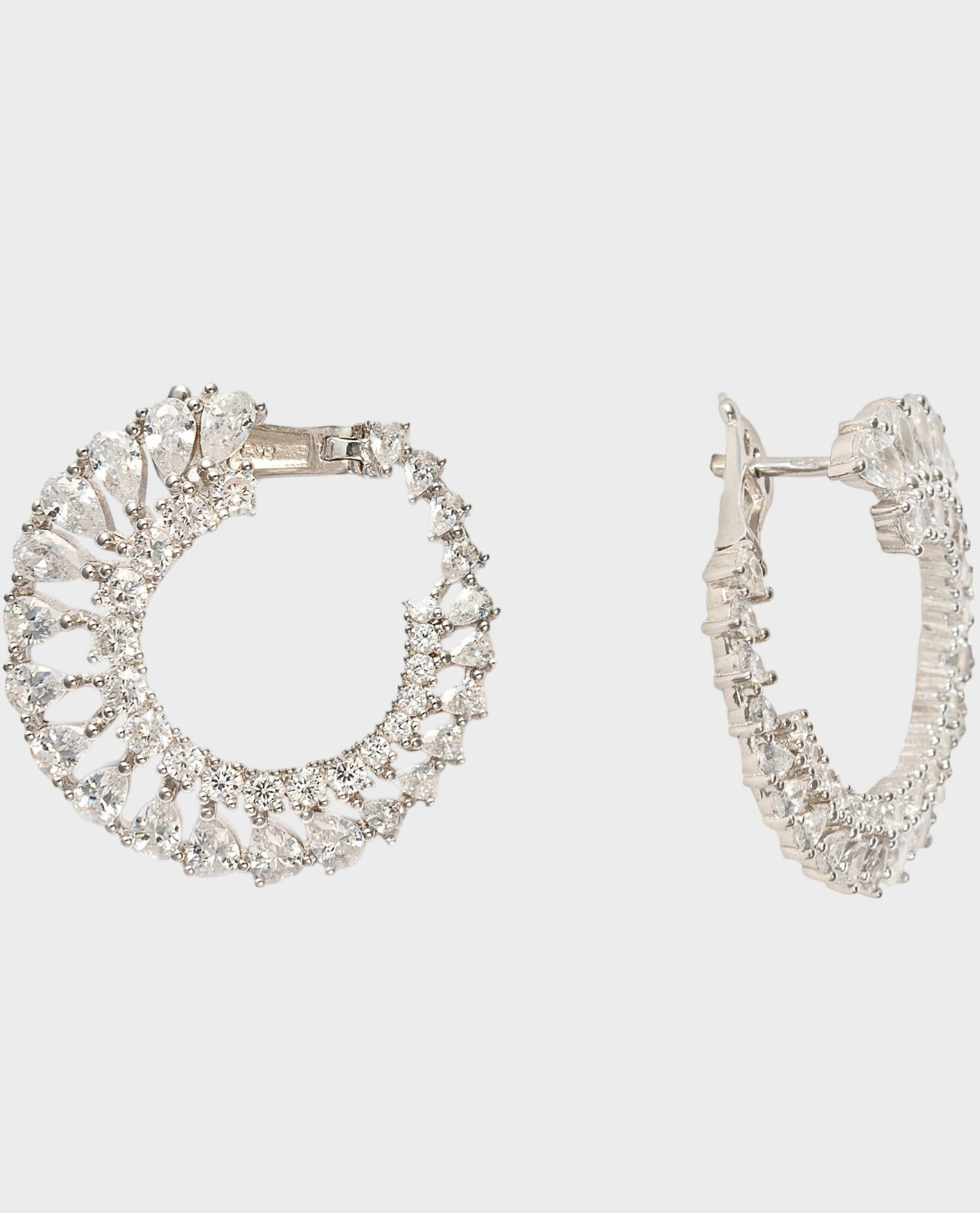 Okrągłe kolczyki z cyrkoniami Mia - Image #4