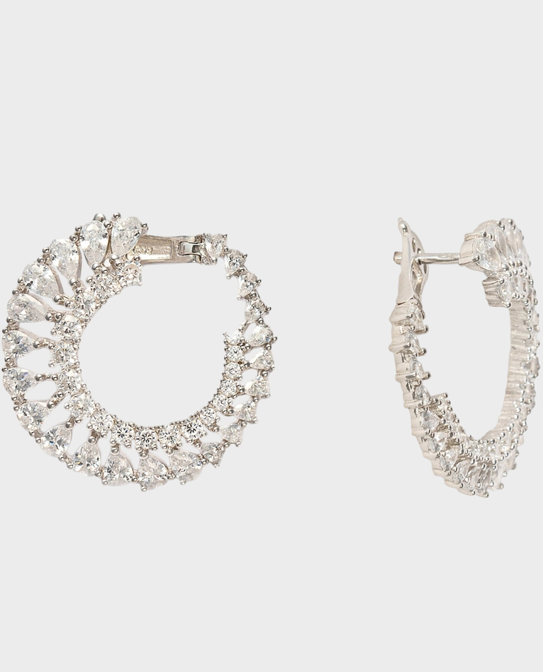 Okrągłe kolczyki z cyrkoniami Mia - Image #4